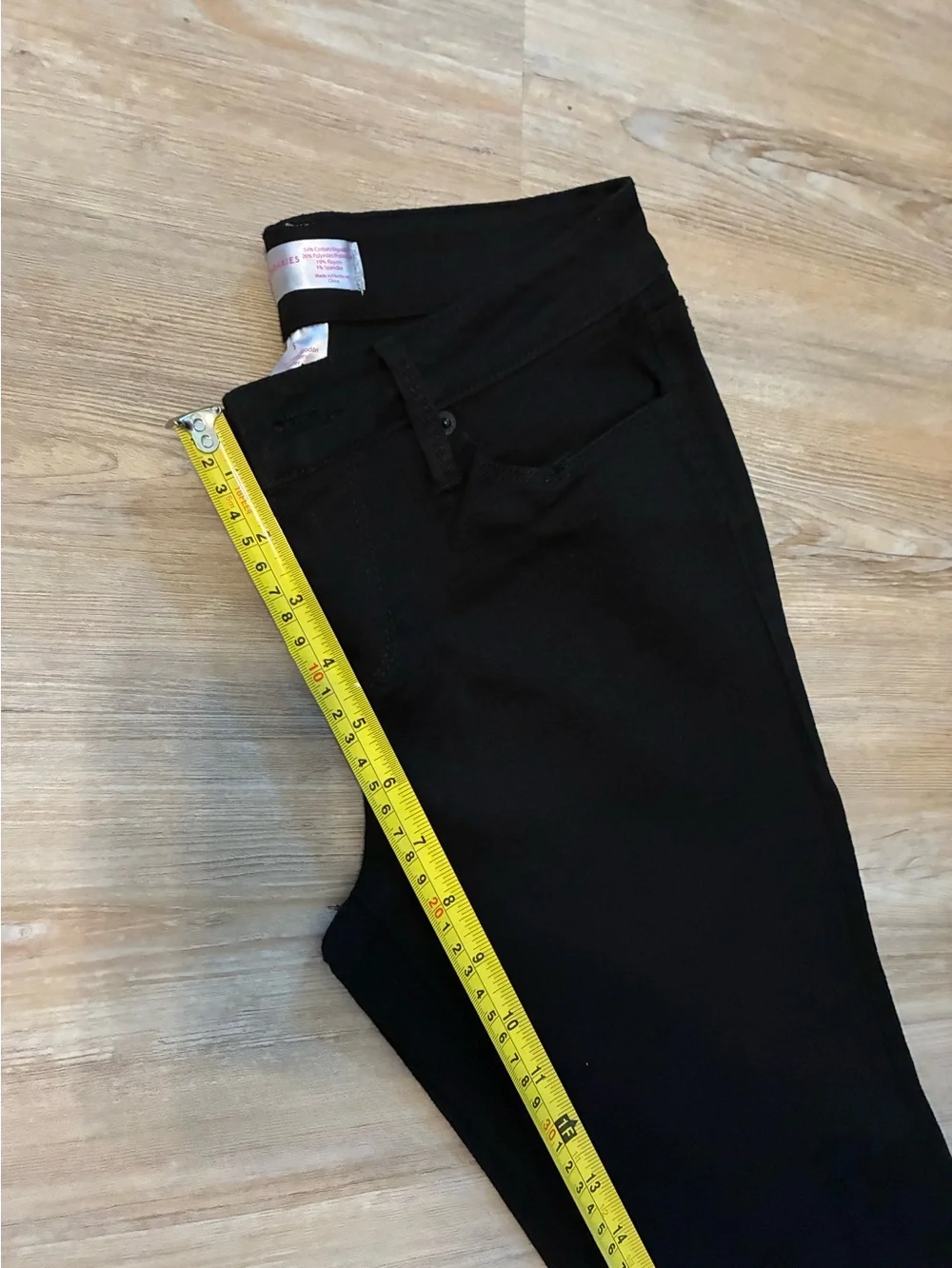 Black denim like pants